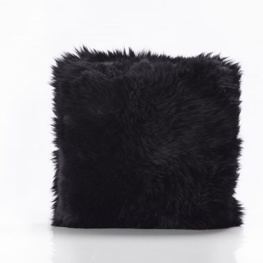 Longwool Double Sided Cushion Cover - Black