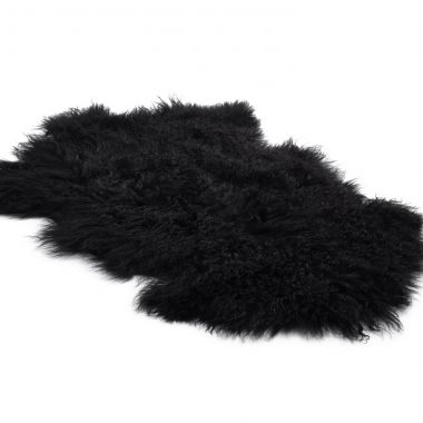 Tibetan Lambskin Rug - Black