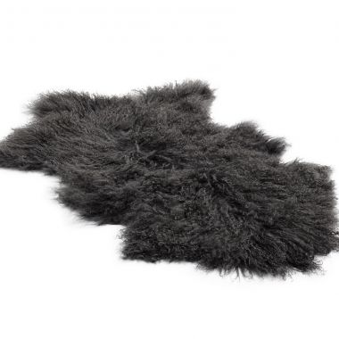 Tibetan Lambskin Rug - Charcoal