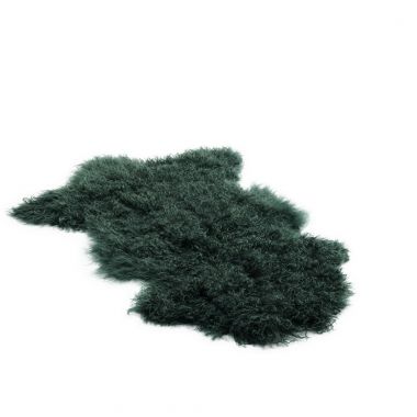 Tibetan Lambskin Rug - Jungle Green