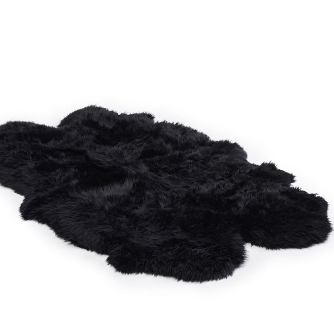 Image of Black 4 piece - Gold Star rug