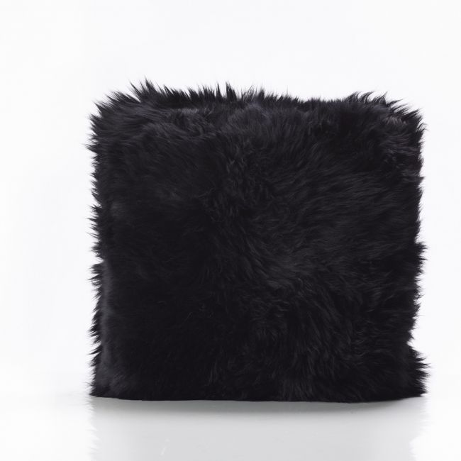 Image of Longwool Double Sided Cushion Cover - Black