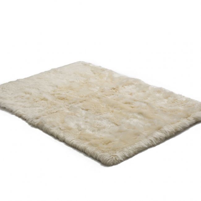 Image of Longwool Rectangle Rug - Champagne clearance