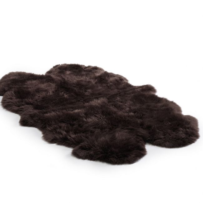 Image of Dark Brown 4 piece - Gold Star rug