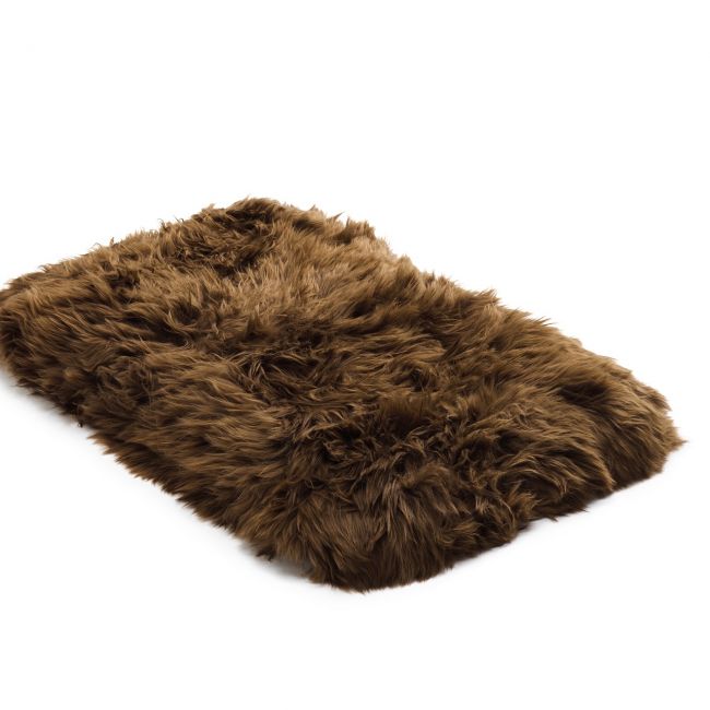 Image of Long Wool Pet Mat - Medium Brown