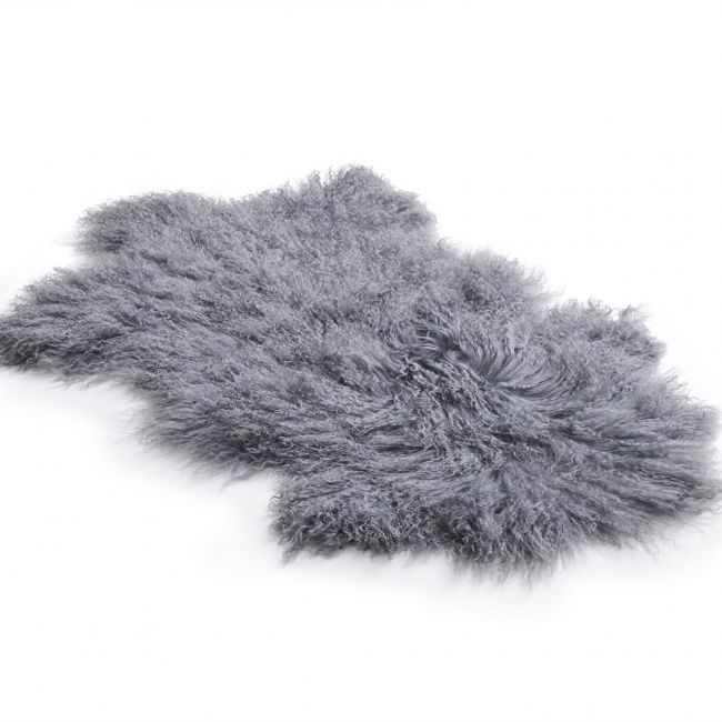 Image of Tibetan Lambskin Rug - Steel