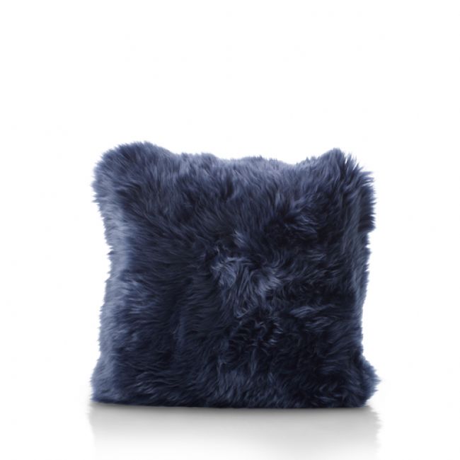 Image of Longwool Single Sided Cushion Cover - Indigo