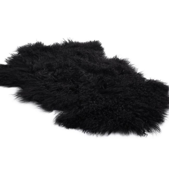 Image of Tibetan Lambskin Rug - Black