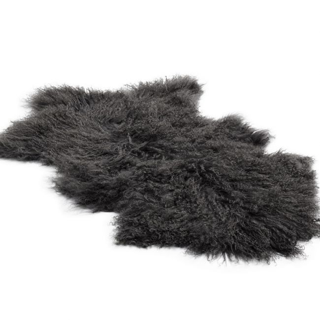 Image of Tibetan Lambskin Rug - Charcoal