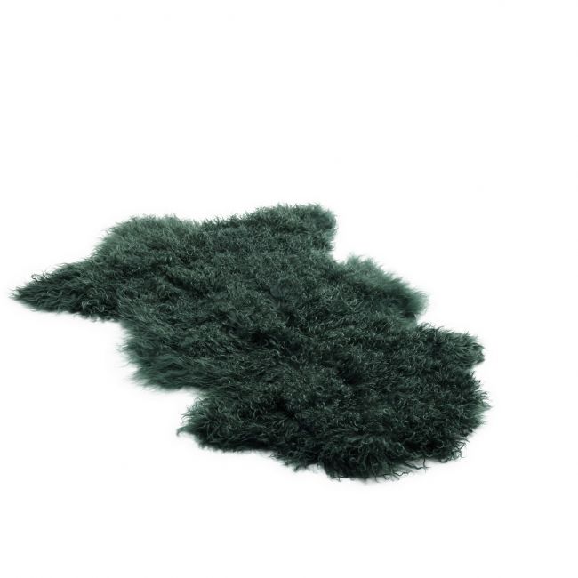 Image of Tibetan Lambskin Rug - Jungle Green